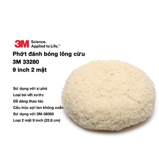 Phớt lông cừu đánh bóng 2 mặt 3m 33280 - 9inch