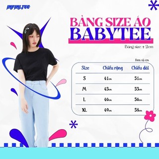 Áo Babytee  100% Cotton - form rộng Unisex.