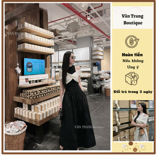 T89 Váy Maxi Dáng Dài Áo Xoắn Hở Vai Set 2 món kèm áo khăn xoắn ngực