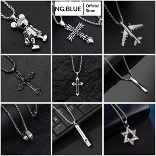 Vòng cổ dây chuyền nam nữ bạc đẹp hình chữ thập đính đá nhẫn gấu dây mắt xích phụ kiện trang sức thời trang dáng dài