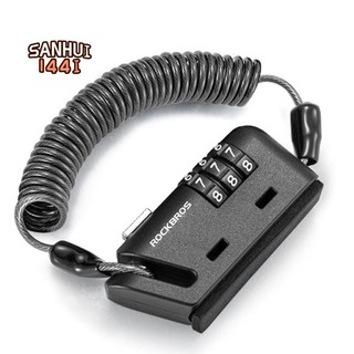 Rockbros Mini Mũ Bảo Hiểm Khóa Dây Xích Di Động Xe Máy Chống Trộm Khóa Cáp Chống Trộm Mật Khẩu Moto Xe Đạp Khóa