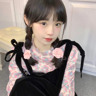 Hồng Nhẹ Nhàng Nhỏ Hương Hoa Trà Kẹp Tóc Ngọt Ngào Nữ Tính Phong Cách Rừng Kẹp Tóc Tươi Phong Cách Mục Vụ Hoa Phụ Kiện Tóc