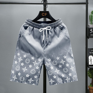 Quần Short Nam Gradient Smiley Phiên Bản Hàn Quốc Thời Trang Quần Đi Biển Bé Trai Quần Crop