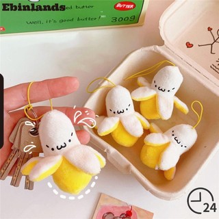 Móc khóa phối hình quả chuối nhồi bông mềm mini dễ thương