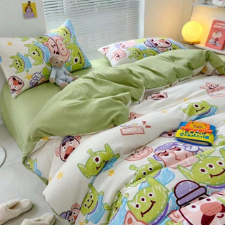 Bộ chăn ga gối REE Bedding Cotton đũi thô CTD270 hoạ tiết cute đáng yêu đủ size giường nệm