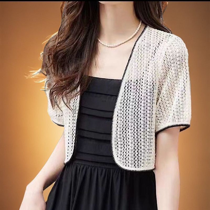 2024 Phụ Nữ Mùa Hè Bolero filipiniana Đa Năng Tay Ngắn Áo Khoác Ngoài Mới Áo Cardigan blazer Áo Giảm