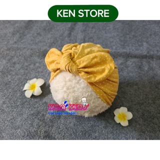 SALE SỐC (4-8kg) Nón mũ Turban kiểu Ấn cho bé - màu vàng chấm bi KEN STORE