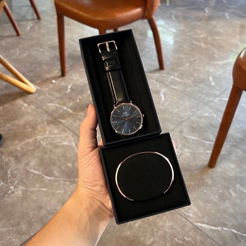 [Tặng Kèm Hộp Nơ] Đồng Hồ Nam Nữ  Classic Sheffield Rose Gold Black 36mm & 40mm D_W Chính Hãng | BigBuy360 - bigbuy360.vn