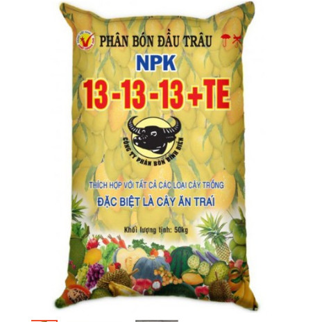 1KG PHÂN BÓN ĐẦU TRÂU NPK 13-13-13+TE (ĐÓNG RỜI)