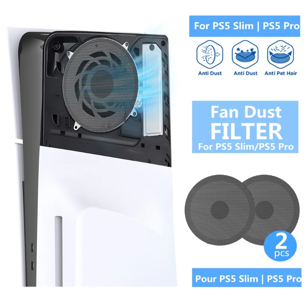 Dành Cho PS5 Pro Bộ Chống Bụi 2 Trong 1 Quạt Lọc Bụi Cho PS5 Slim Digital / Disc Edition Chống Bụi P