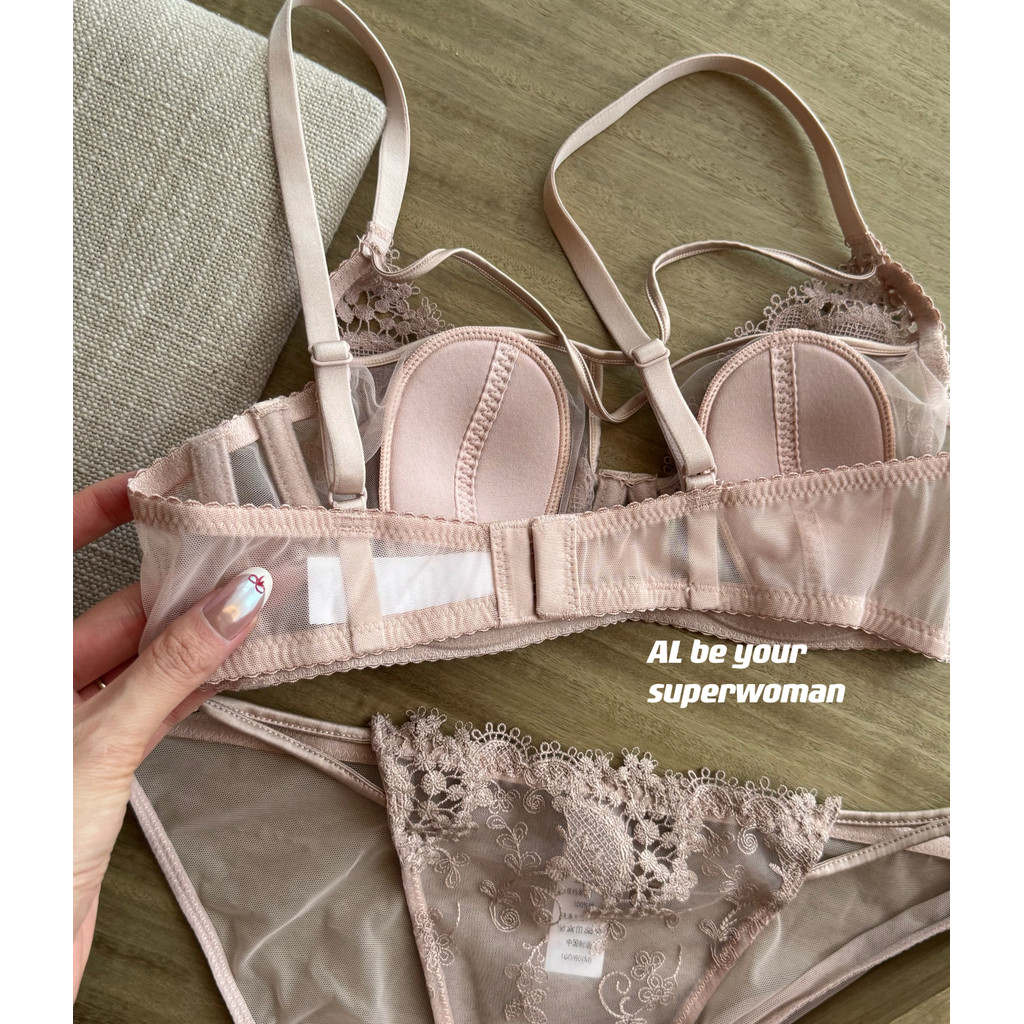 YIBEIKA Bộ áo ngực ren gợi cảm Đồ lót Áo ngực đẩy phong cách mỏng Áo ngực có thể điều chỉnh | BigBuy360 - bigbuy360.vn