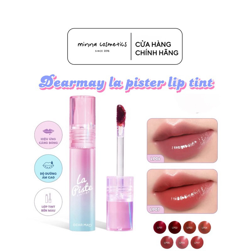 [ƯU ĐÃI SHOP MỚI] [Dearmay] SON TINT BÓNG SIÊU LÌ DEARMAY LA PISTE