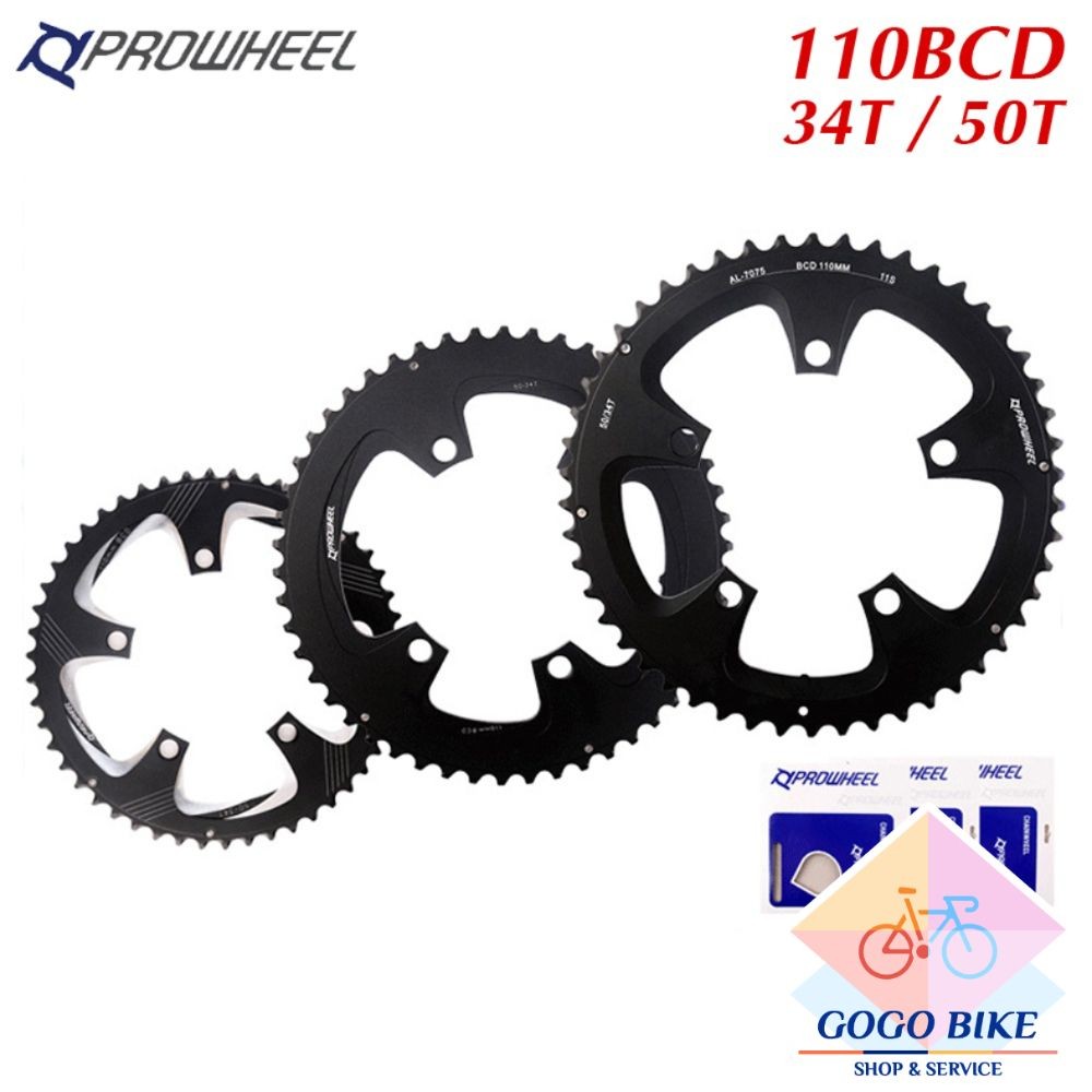 [GoGo Bike] Đĩa rời nhôm xe đạp PROWHEEL 110BCD 34T / 50T (LOẠI 5 ỐC)