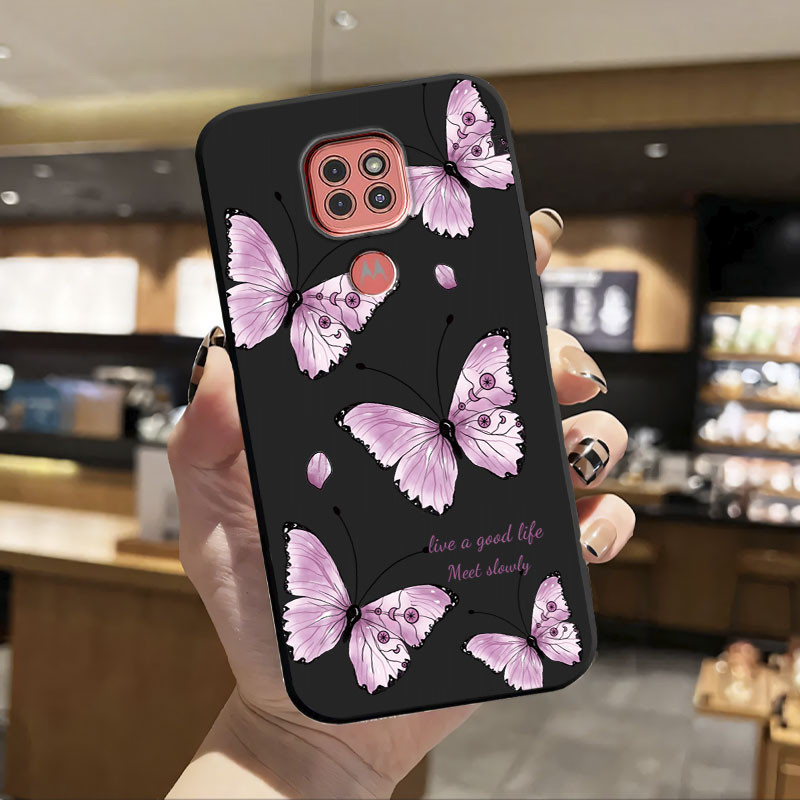 Ốp Lưng Cho Motorola Moto G9 Play G9 Plus Ốp Lưng Thời Trang Mới Hoạt Hình Hoa Silicon Mềm Chống Sốc