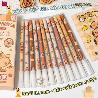  Bút gel xóa được 0,5mm 12 chiếc mực xanh bút ký dễ thương quà tặng cho trẻ em đồ dùng học sinh 