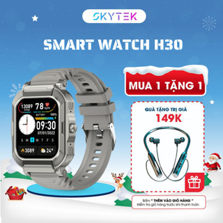 Đồng hồ thông minh H30, Smart Watch GIÁ RẺ, gọi điện, chống nước, đo nhịp tim, đo Oxy máu cho cả nam và nữ SKYTEK