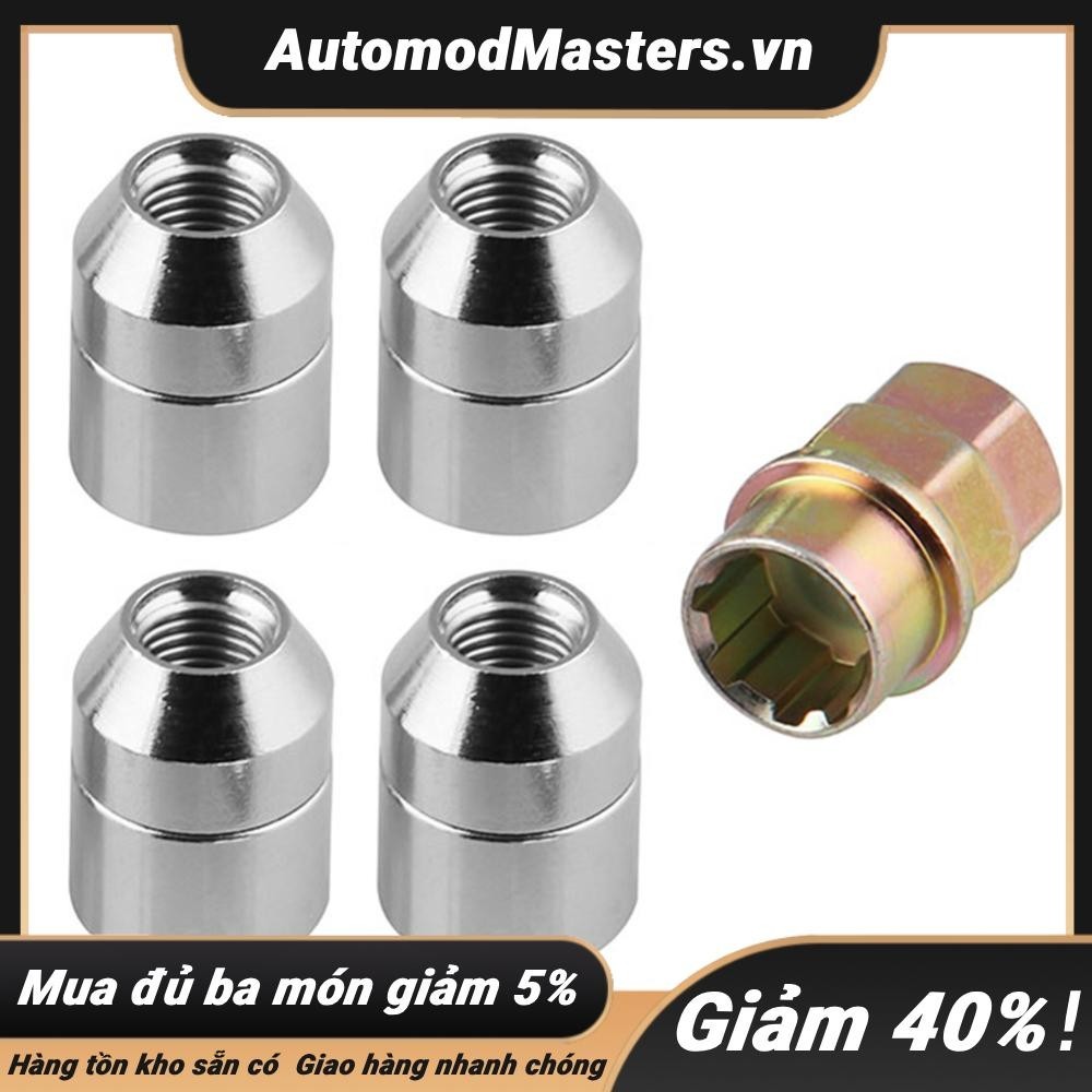 Đai Ốc Khóa Bánh Xe 4 Khóa 1 Chìa Chống Trộm