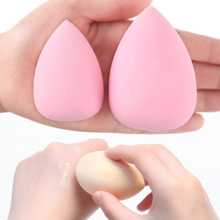 Miếng bọt biển trang điểm - Để bôi kem nền, bột, kem, chất lỏng - Dụng cụ bôi mỹ phẩm - Máy xay sinh tố trang điểm - Bộ 2 miếng bọt biển làm đẹp - Mật độ cao, mềm mại, linh hoạt - Dụng cụ trang điểm