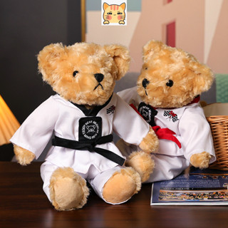Bct [Còn hàng] Búp bê đồ chơi sang trọng hình động vật Kawaii dễ thương Taekwondo Gấu mềm mại Trang trí nhà cửa Búp bê trẻ em Quà tặng sinh nhật vui nhộn Quà tặng tốt nghiệp