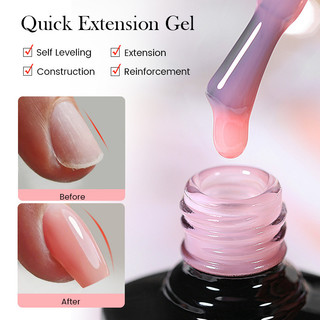 Ur SUGAR 7ml Chai Thủy Tinh Chất Lỏng Mở Rộng Nhanh Gel Sơn Móng Tay Bán Trong Suốt Màu Ngâm Tắt UV LED Varnish