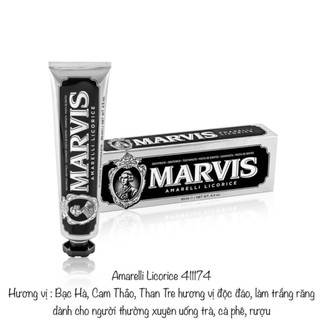 Kem đánh răng thơm miệng, trắng răng Marvis Toothpaste 85ml-75ml
