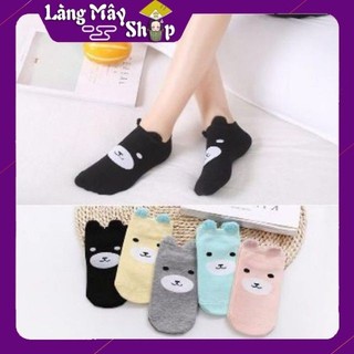 (Xả kho Sale Sập Sàn) Vớ nữ Cổ Ngắn Chất Đẹp Cao Cấp - Tất in hình dễ thương mang giày đi chơi (Nhiều Mẫu chọn lựa)