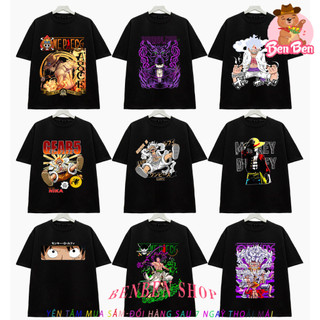9 Mẫu Áo thun (Đen) One  Piece Unisex - Luffy - Zoro - Ace