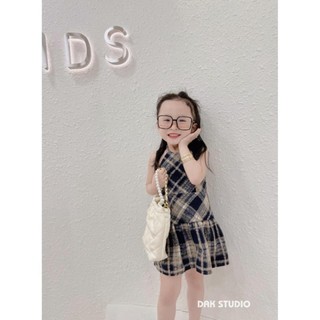 Đầm Yếm Caro Hai Màu DAK STUDIO