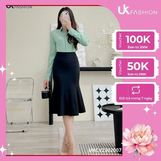 Chân Váy Đuôi Cá UK FASHION Kiểu Dáng Basic Tôn Dáng Thanh Lịch Chất Vải Nhập Hàn Không Nhăn Xù UKCV2302007