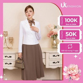 Áo Vest Nữ Công Sở 4 Cúc Croptop Thời Trang Hàn Quốc Cao Cấp Uk Fashion UKAK2210002 Dáng Ngắn Chất Liệu Cao Cấp