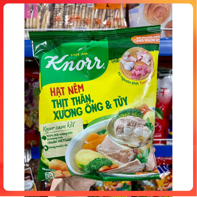 Hạt Nêm Knorr Từ Thịt Thăn, Xương Ống & Tuỷ Gói 900g/400g/170g [San pham chat luong]