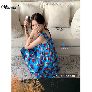 2024 Phong Cách Mới Ngọt Ngào Retro Hoa Hồng Sling Đầm Nữ Phong Cách Ngày Lễ Sang Trọng Váy Ngắn Đẹp