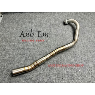 Cổ pô inox 304 vân hàn titan, thay thế cổ pô zin exciter 150 loại dài