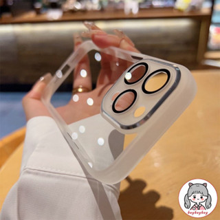 Ốp Điện Thoại Trong Suốt Pha Lê Hàn Quốc Tương Thích Cho IPhone 16 15 11 12 13 14 Pro Max Ống Kính Bảo Vệ Camera Chống Sốc Ốp Lưng TPU Mềm