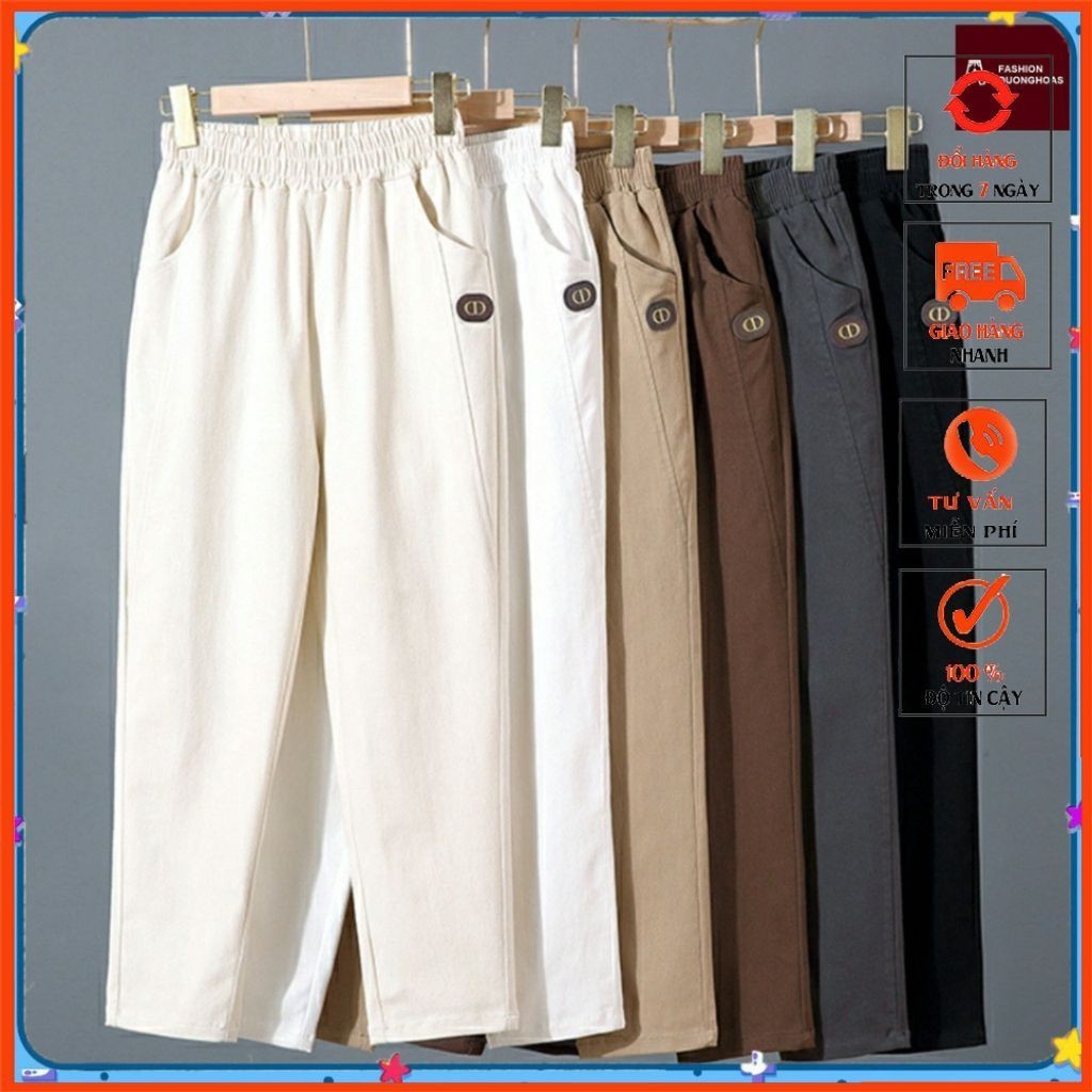  Quần baggy nữ  quần đũi dài lưng thun bigsize phù hợp mọi lứa tuổi mã 40 THỜI TRANG KENCHI 