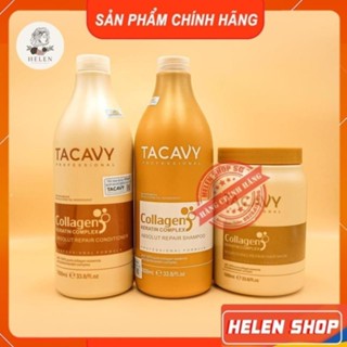 Tacavy - Cặp Dầu Gội Xả Tacavy 1000ml/Chai Siêu  Phục Hồi Tóc Hư Tổn Lấy Lại Độ Đàn Hồi Giúp Tóc Chắc Khỏe Mềm Mượt g