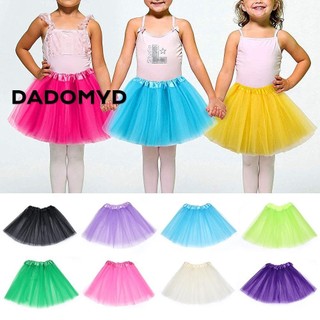 DADOMYD Bé Gái Tutu Váy 3 Lớp Khiêu Vũ Biểu Diễn Trang Phục Váy Tulle Tutu