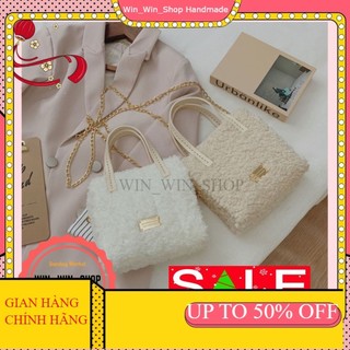 [HÀNG SẴN ]- Túi xách tự đan lông xù đeo vai cá tính (set nguyên liệu làm túi), DIY, túi handmade