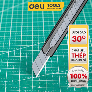 Dao Dọc Giấy Deli Chính Hãng - An Toàn, Nhỏ Gọn, Tiện Dụng - Cắt Giấy, Vải - Chống Mòn, Gỉ