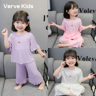 Verve Kids quần áo trẻ em đồ bé gái đồ bộ bé gái đồ bé gái đồ bộ cho bé gái bộ hè bé gái đồ ngủ bé gái đồ ngủ cho bé gái Đồ ngủ satin cho bé gái KPP2430SJY 13Z240329