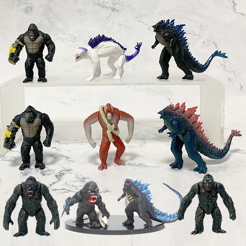6 Cái / bộ Godzilla 2024 Godzilla X Kong: Đế Chế Mới King Kong Phim Hành Động Hình Mẫu Trang Trí