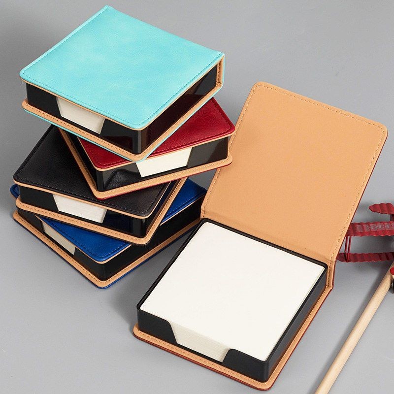 Hộp giấy ghi chú văn phòng kinh doanh bằng da Giấy ghi chú để bàn Sổ ghi chú nhỏ cầm tay giấy ghi ch