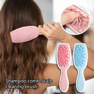 Tay Cầm Dài Dầu Gội Lược Dầu Gội Bàn Chải Silicon Làm Sạch Massage Rửa Tóc Dầu Gội Diva Brush M4P1