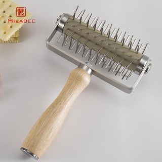 Pizza Docker Holes Maker Thép không gỉ Nhà bếp Bánh ngọt Con lăn có gai Pizza Roller Pin cho bánh quy