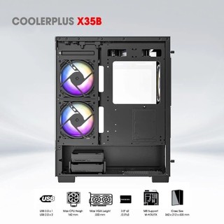 Vỏ case bể cá  Coolerplus CPC-X35B (BLACK)