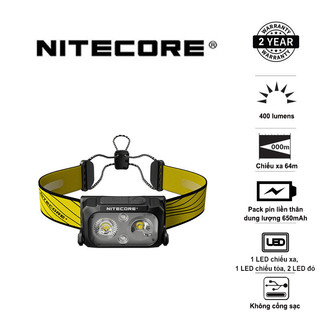 Đèn pin đội đầu nitecore nu43 độ sáng 1.400 lumen tầm chiếu xa 130m pin 18650 usb-c