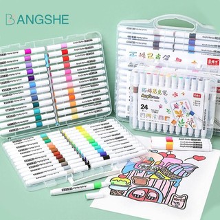 Bangshe 12 / 24 / 36 / 48 / 60 Màu Acrylic Bút Đánh Dấu, Bút Đánh Dấu Nghệ Thuật Graffiti Chống Thấm Nước, Bút Đánh Dấu Tô Màu Tranh Thủ Công DIY Vẽ Nhiều Màu Bút Đánh Dấu Bộ Tạp Chí