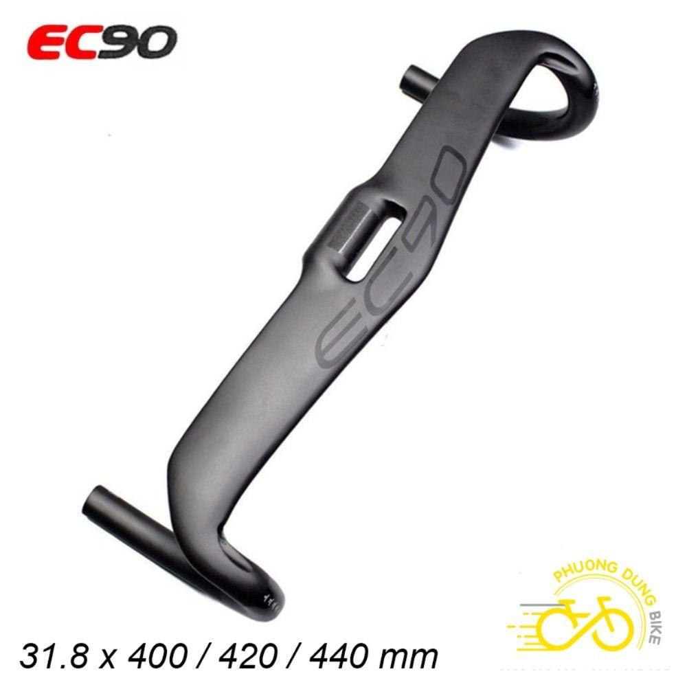 Ghi đông cong dẹp xe đạp road Carbon EC90 400 / 420 / 440 x 31.8mm