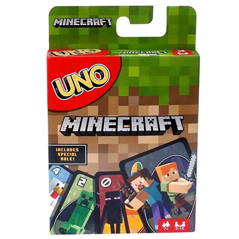 2025 UNO Minecraft, trò chơi board game, bài hợp tác, poker, tiệc Uno, nhiều người, trò để bàn gia đ