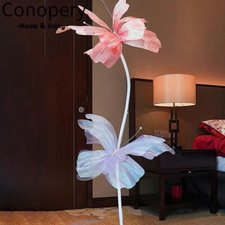  Hoa bướm nhân tạo CONOPERY Bướm lớn lụa đầy màu sắc Hoa giả nền khổng lồ 50cm Tường nhánh bướm 